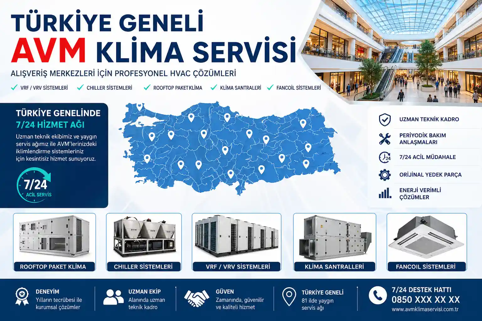 Türkiye Geneli AVM Klima Servisi